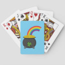 Search for lucky leprechaun playing cards Pot of gold