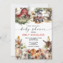 Search for barnyard animals baby shower invitations Modern