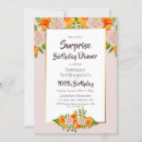 Search for gold border birthday invitations Flowers
