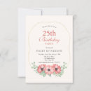 Search for elegant 25th birthday invitations Floral