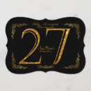 Search for 27th birthday invitations Black