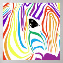 Search for rainbow zebra posters Colourful