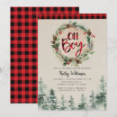 Search for lumberjack baby boy shower invitations Wood