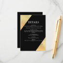 Search for gold foil wedding enclosure cards Black
