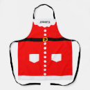 Search for mrs claus aprons Red