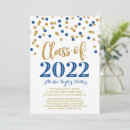 Search for blue glitter graduation invitations Gold