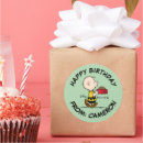 Search for happy birthday from stickers Charlie brown