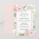 Search for pink gold floral baby shower invitations Greenery