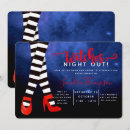Search for witch night invitations Black and white