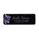 Search for purple damask return address labels Vintage