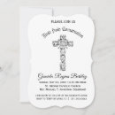 Search for black white first communion invitations Cross