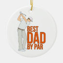 Search for funny golf christmas tree decorations Best dad by par