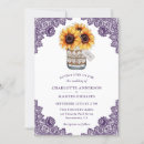 Search for rustic purple sunflower wedding invitations Floral