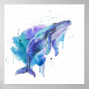 Search for watercolour whale posters Ocean animal