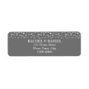 Search for silver heart return address labels Elegant