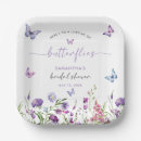 Search for purple butterfly plates Bridal shower