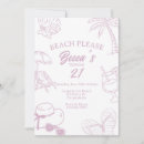 Search for adult beach party invitations Modern