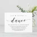 Search for drinks and dancing invitations Black and white