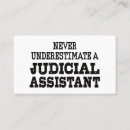 Search for legal assistant business cards Judicial