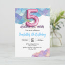 Search for 5th birthday invitations Pastel