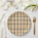 Search for brown gingham paper plates Vintage