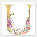 Search for monogram u stickers Gold