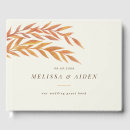 Search for autumn leaves wedding guest books Orange