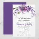 Search for watercolor flowers graduation invitations Feminine