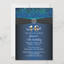 Search for royal blue black birthday invitations Modern