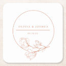 Search for floral wedding coasters Terracotta