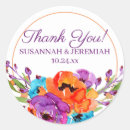 Search for purple flowers thank you stickers Autumn
