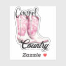Search for cowgirl boot stickers Pink