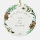 Search for cone christmas tree decorations Just married