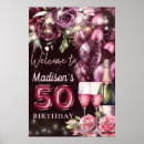 Search for 50th birthday welcome signs Elegant
