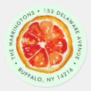 Search for orange fruit return address labels Grapefruit