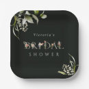 Search for botanical paper plates Bridal shower