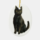 Search for vintage cat christmas tree decorations Black