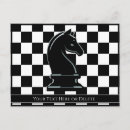 Search for black chess postcards Knight