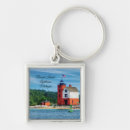 Search for light house key rings Red white blue