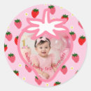 Search for red strawberry stickers Turning one