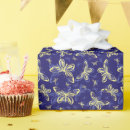Search for blue and yellow wrapping paper For her