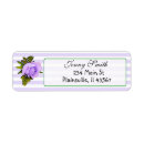 Search for rose floral return address labels Purple
