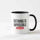 Search for nothing is impossible mugs Typography
