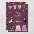 Search for purple bar bat mitzvah invitations Watercolor