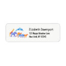 Search for dolphin return address labels Watercolor