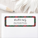 Search for red white and green return address labels Tartan