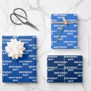 Search for blue shade gift wrap Birthday