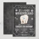 Search for winter wonderland birthday invitations Chalkboard