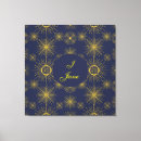 Search for blue star canvas prints Moon