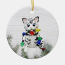 Search for gray cat christmas tree decorations White
